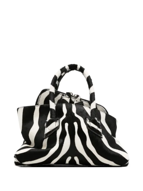 The Attico La Passeggiata zebra-pattern mini tote bag Black 260WAH00063LBT156PR