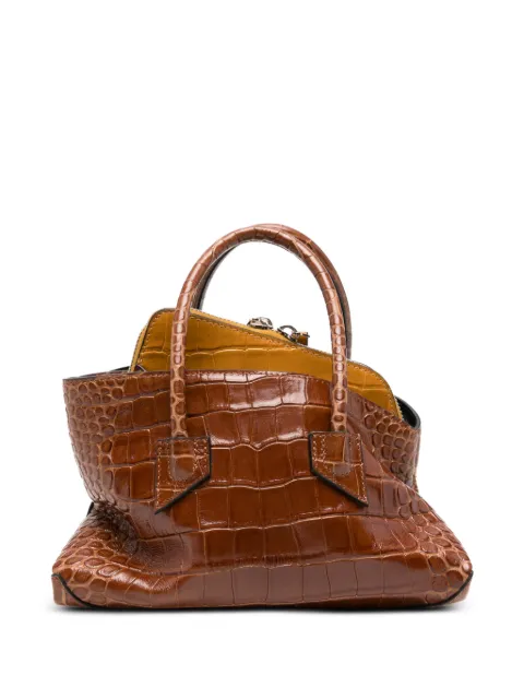 The Attico La Passeggiata top-handle mini tote bag Brown 260WAH00063LBT155PR