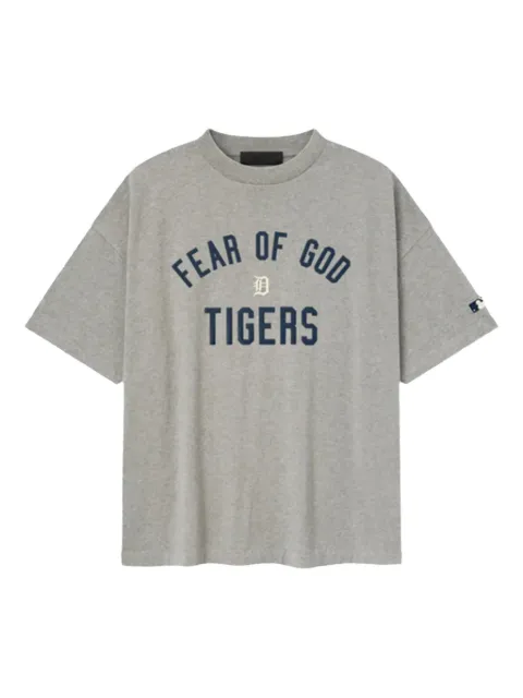 FEAR OF GOD ESSENTIALS x MLB 90s detroit graphic T-shirt Grey 125ML254021F