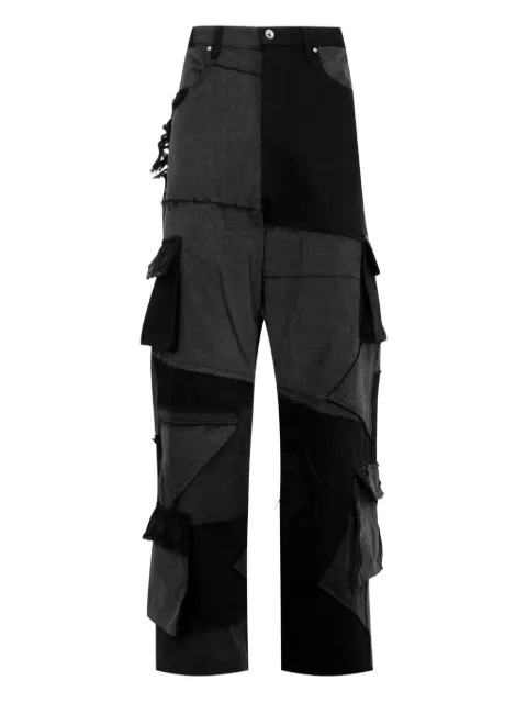 Who Decides War Destroyed panelled cargo trousers Black 1120700002FW25