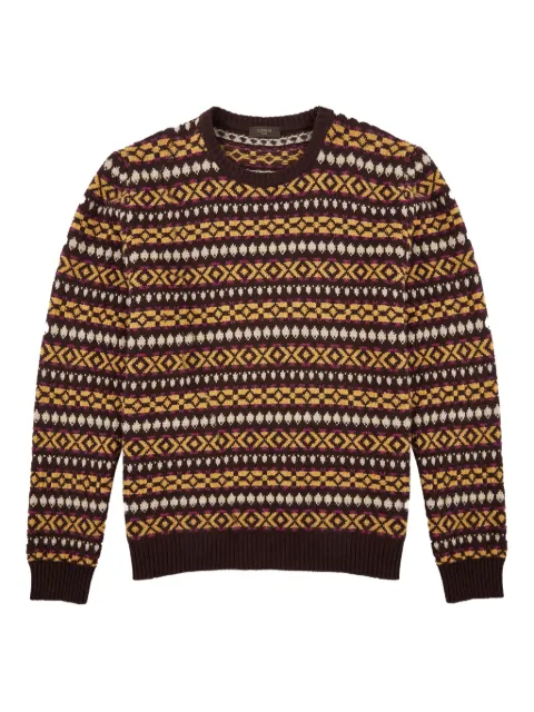 slowear jacquard wool jumper Brown 810234ZN279