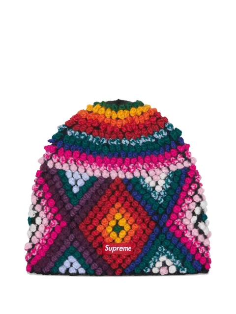Supreme textured-knit beanie hat Red SU26295