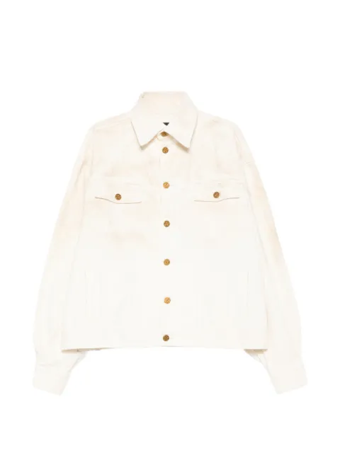 Willy Chavarria oversized denim jacket Neutrals WCDNM0013065