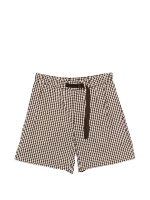 Moncler checked belt shorts Brown L10912B00013599DI