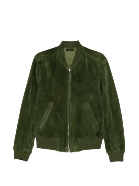 TOM FORD perforated suede bomber jacket Green LBS090LMS033