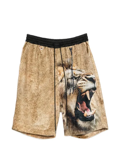 Mastermind Japan lion-print drawstring shorts Neutrals MW26SE1PA022601