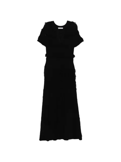 Max Mara Grazia fringed midi dress Black 2611321022600