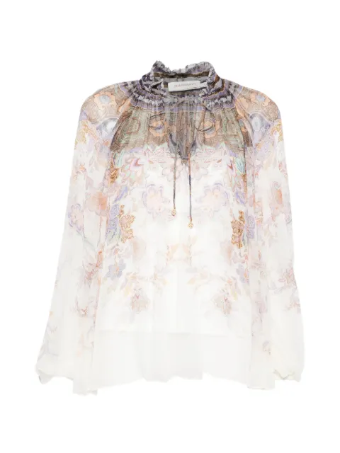 ZIMMERMANN Luna paisley-print blouse White 0991TS261