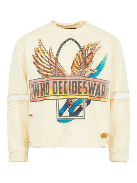 Who Decides War ribbon-tour distressed sweater Neutrals 1110540019FW25