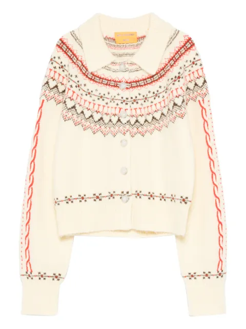 Guest In Residence Fair Isle collar cardigan Yellow W38927AMMISCO