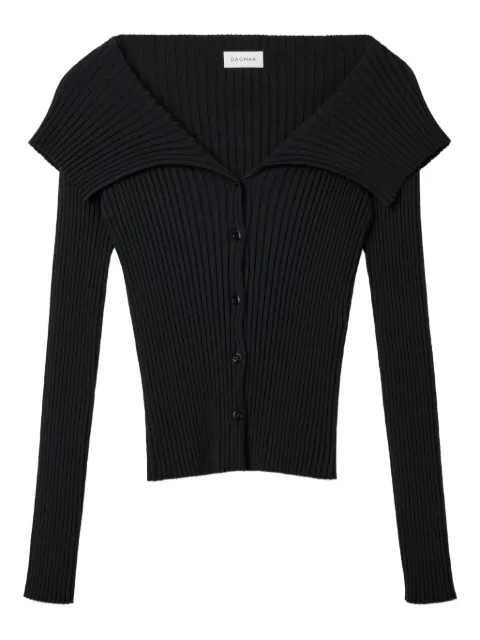 House Of Dagmar ribbed merino cardigan Black 253F501