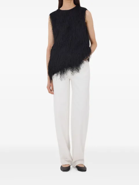 LouLou de Saison Yasmin fringed sleeveless vest Black YASMINBLACK