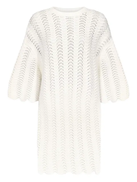 LouLou de Saison Wafa crew-neck midi dress Neutrals WAFA