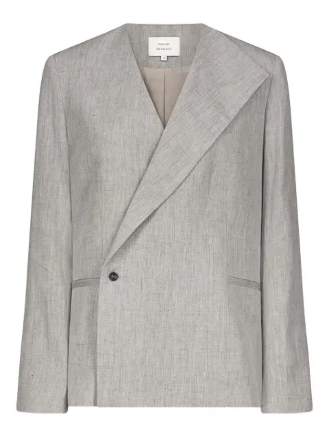 LouLou de Saison Suna asymmetrical blazer Neutrals SUNA