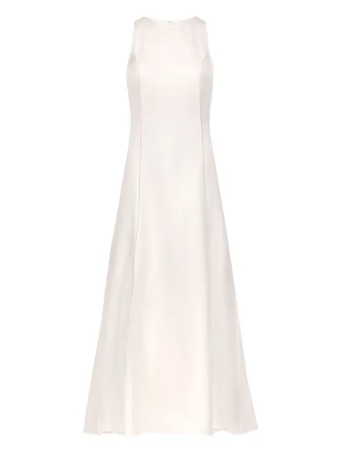 LouLou de Saison Iraka lace-stitching midi dress Neutrals IRAKAIVIV