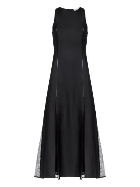 LouLou de Saison Iraka lace-stitching midi dress Black IRAKA