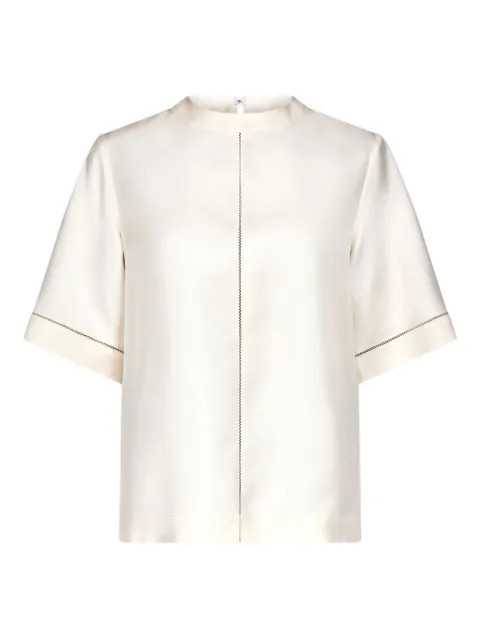 LouLou de Saison Havana lace-stitch top White HAVANA01