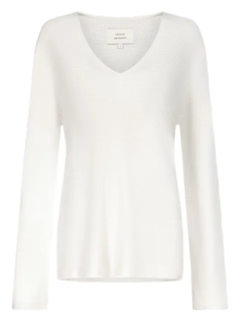 LouLou de Saison V-neck long-sleeve sweater Neutrals SAYA