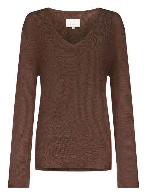 LouLou de Saison Saya V-neck jumper Brown SAYA