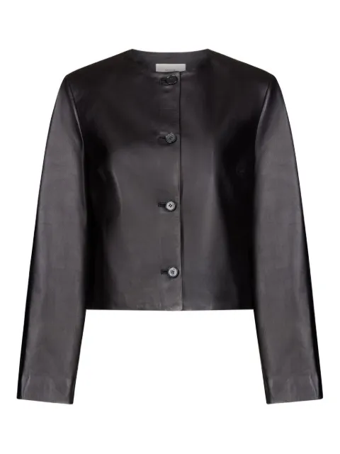 LouLou de Saison Raho single-breasted leather jacket Black RAHO
