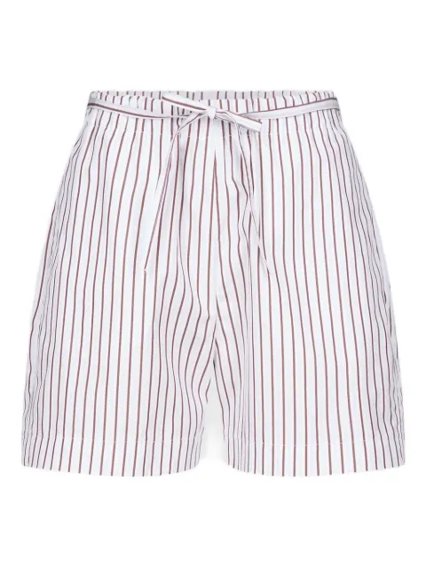 LouLou de Saison Lory striped drawstring shorts White LORY