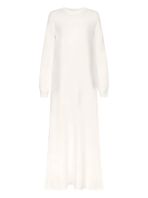 LouLou de Saison Lucy long-sleeve knitted maxi dress White LUCY