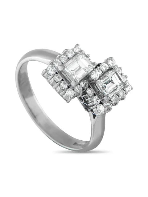 LB Exclusive Platinum diamond Toi Et Moi ring Silver MF311017245