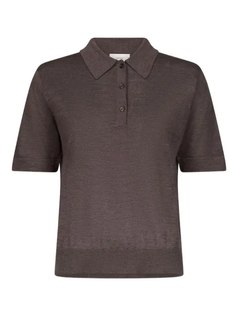 LouLou de Saison Migo button ribbed polo shirt Brown MIGO