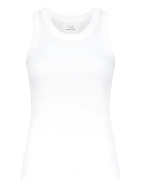 LouLou de Saison LIMBA embroidered tank top White LIMBALDS
