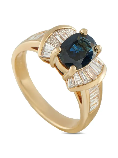 LB Exclusive 18K yellow gold diamond and sapphire ring Gold MF50101625