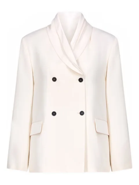LouLou de Saison Jiha double-breasted shawl collar jacket Neutrals JIHA