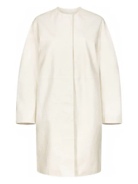 LouLou de Saison single-breasted collarless coat Neutrals YARI