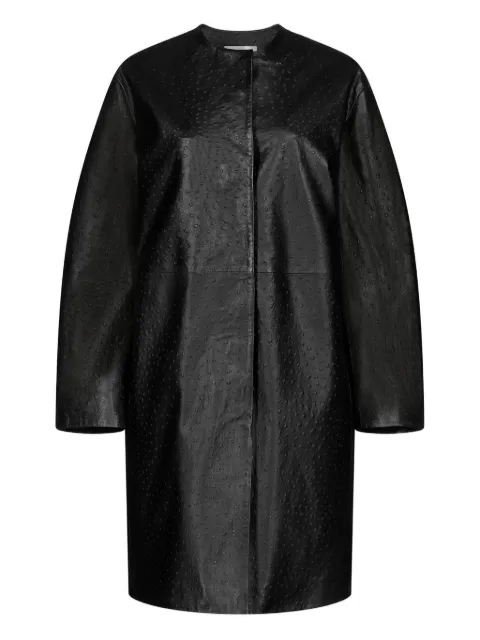 LouLou de Saison Yari single-breasted collarless coat Black YARI
