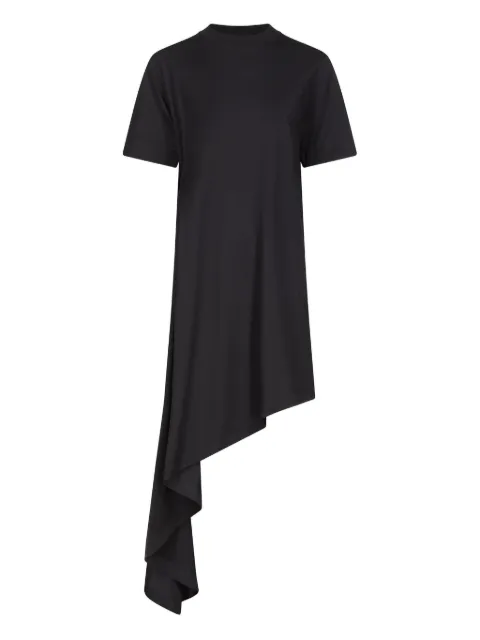 LouLou de Saison crew-neck asymmetrical dress Black IGARI