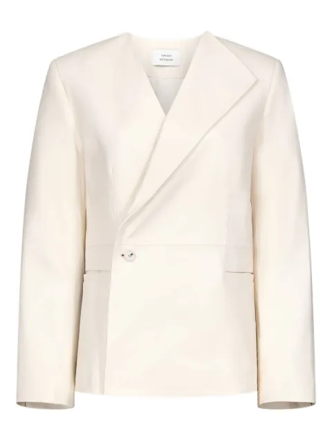 LouLou de Saison Paoli asymmetric leather jacket Neutrals PAOLI
