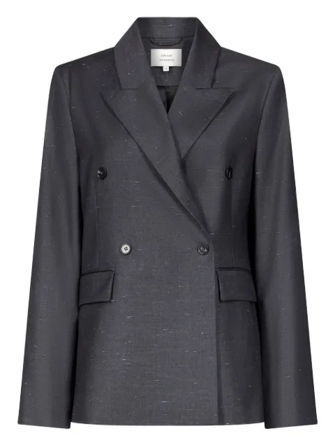 LouLou de Saison Norma double-breasted peak-lapels blazer Grey NORMA