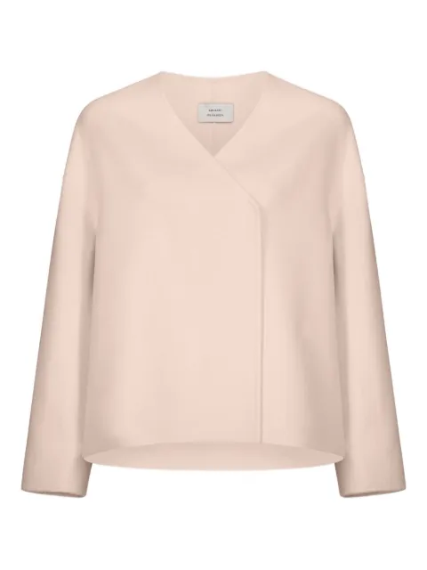 LouLou de Saison MAARA asymmetric collarless jacket Neutrals MAARA