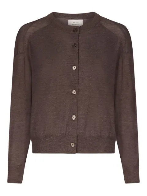 LouLou de Saison KITA buttoned ribbed cardigan Brown KITA