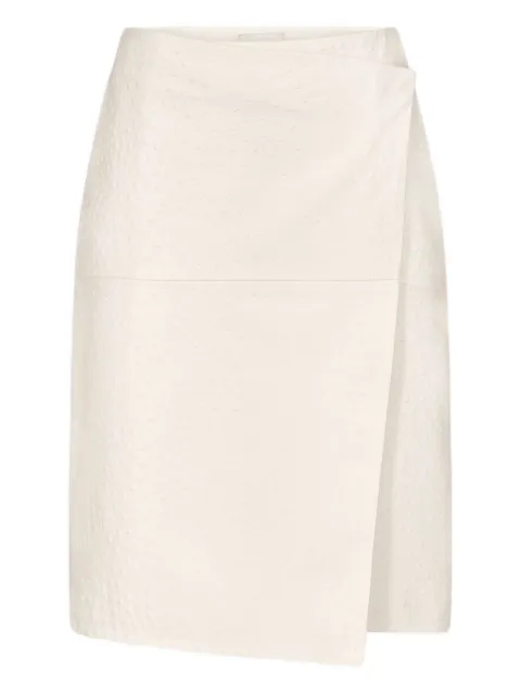 LouLou de Saison Gora asymmetric wrap midi skirt Neutrals GORA