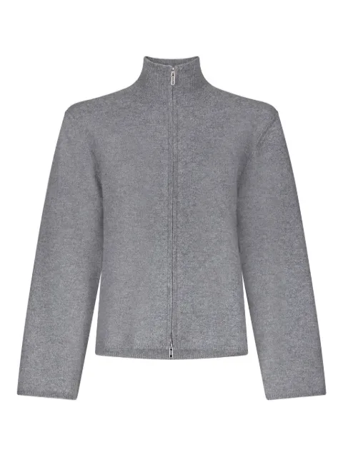 LouLou de Saison Gabi zipped stand-collar cardigan Grey GABI