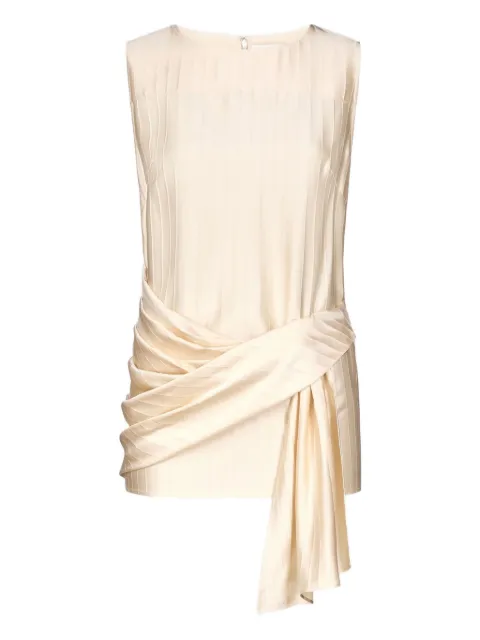 LouLou de Saison fonda striped draped top Neutrals FONDA
