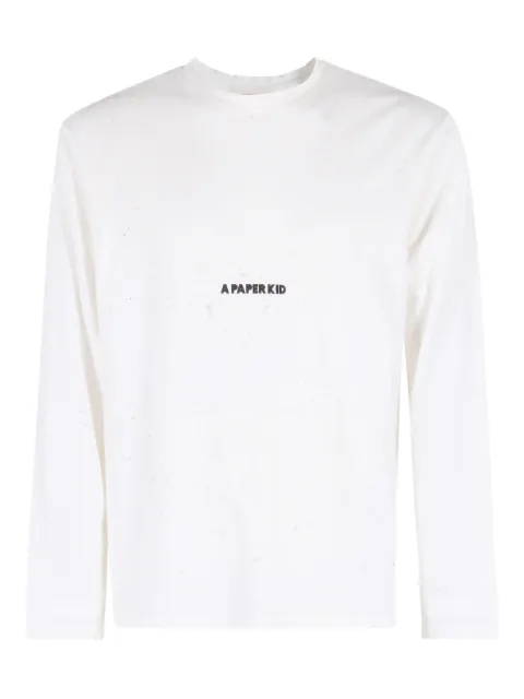 A Paper Kid long-sleeve T-shirt White F5PKMATH234