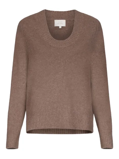 LouLou de Saison U neck ribbed BAJI sweater Brown BAJI