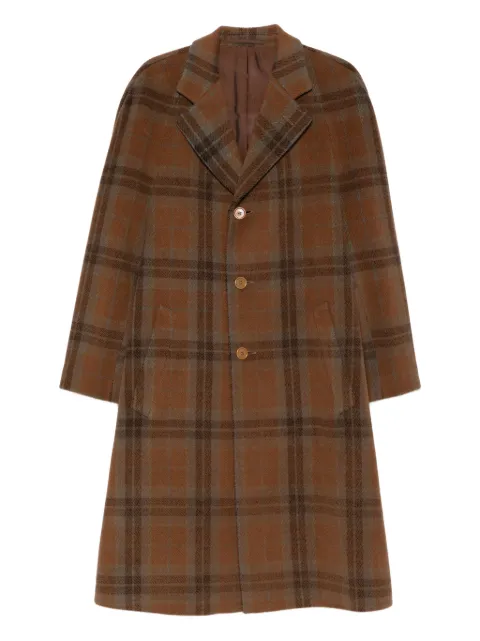 Romeo Gigli Pre-Owned 1990s plaid coat Brown RG850UD