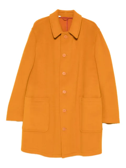 Romeo Gigli Pre-Owned 1990s single-breasted wool coat Orange RG850UC