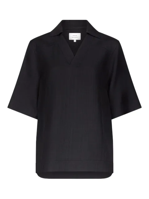 LouLou de Saison Ermo open-neck top Black ERMO