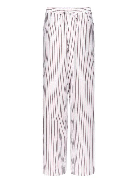 LouLou de Saison Cisco striped drawstring trousers White CISCO