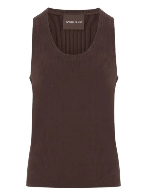 Manière De Voir VS001 ribbed cotton tank top Brown MAN3327