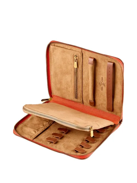 WOLF Ida zip-studded jewellery portfolio Orange 190046