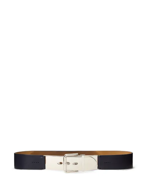 Ralph Lauren Collection letter-opener buckle calfskin belt Blue 408977998003
